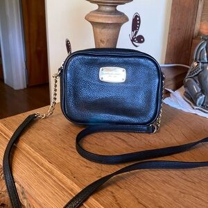 Black Leather Crossbody Bag